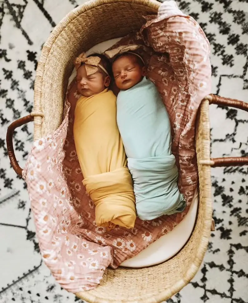Cobertor do bebê, fibra de bambu orgânica malha impressão personalizada de musselina do bebê cobertor de luxo super macio