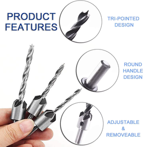 <strong>Countersink</strong> <strong>Drill</strong> Bit Round Shank <strong>Countersink</strong> Bit Wood Hole Wood <strong>Countersink</strong> <strong>Drill</strong> Bit - Product Image 4