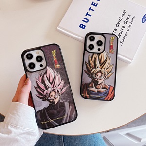 TPU Aurora thiết kế màu sắc thay đổi <span class=keywords><strong>Flash</strong></span> Anime Đen Dragon Ball Goku Vegeta carton trường hợp điện thoại cho Iphone 15 Pro Max 14 P trở lại trường hợp - Product Image 3