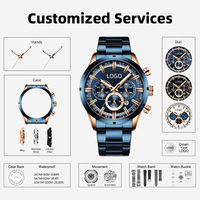 Montre personnalisée MOQ 50 PIÈCES Curren 8459 Montre-bracelet à quartz décontractée à six aiguilles en acier inoxydable étanche chronographe pour homme