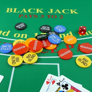 מפעל 30mm קטן גדול עיוור כפתור 2g עגול קזינו שולחן אבזר עבור שבבי פלסטיק - Product Image 3