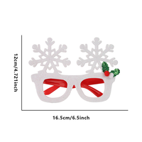 Verres décoratifs de Noël flocon de neige blanc, accessoire festif élégant pour dîner familial, déguisement assorti et fête du Nouvel An