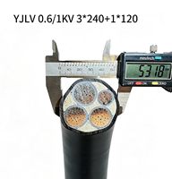 Câble d'alimentation ZA YJLV 0.6/1KV 3*240+1*120 en aluminium isolé XLPE avec gaine en PVC
