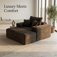 Canapé modulaire sectionnel moderne à compression sous vide, convertible en lit, sans cadre, grand fauteuil lounge pour salon et petit appartement