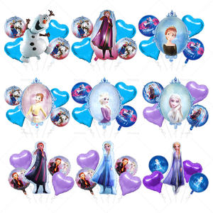 Ballons en feuille d'aluminium Elsa Olaf Frozen Princess, lot de 5, très vendus, pour la fête des mères, les anniversaires, les baby showers, les jouets pour enfants, les décorations - Product Image 2