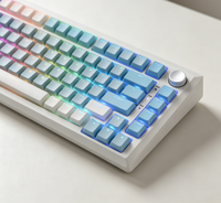 Clavier de jeu portable RGB tri-mode 61 touches, clavier mécanique blanc 60 %, vente flash