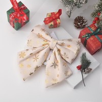 Grand nœud flocon de neige de Noël de haute qualité avec estampage à chaud, ornement suspendu pour sapin de Noël et vitrine de centre commercial, décoration de fêtes