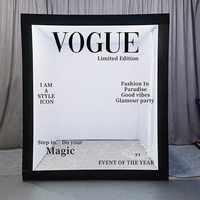 Boîte photo premium à montage rapide avec cadre en aluminium, couverture PVC personnalisée style Vogue, pour événements de mariage