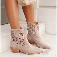 Bottes de cowboy occidentales ajourées style bohème pour femmes 2026 – Idéales pour l'été, les festivals, la plage et les vacances – Prise en charge OEM/ODM, vente en gros