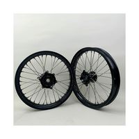 Nouvel ensemble de roues Supermoto de 17 pouces pour SX85 SX 85, moyeux CNC entièrement noirs, jantes 7050-T6, mini motard de course durable, marque SRJ