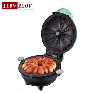 Mini machine à gâteau Bundt, bleu lac, chauffage double face, pour usage domestique, 110V norme américaine - Product Image 5