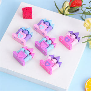 Gommes créatives pour enfants, château de <span class=keywords><strong>princesse</strong></span> de rêve, fournitures de papeterie mignonnes, cadeaux pour enfants, gommes 3D kawaii - Product Image 3