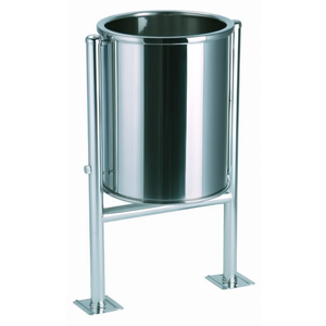 Cestino per Rifiuti Circolare in Acciaio Inox da 60 L con Design Perforato per Uso Interno - Product Image 2
