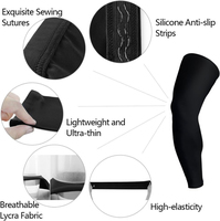Manchon de compression intégral respirant et élastique pour la récupération musculaire, avec logo personnalisé disponible, pour hommes