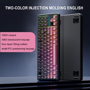 Tùy chỉnh hot swappable ABS 87 key Gasket có dây không dây TKL Bàn Phím Cơ khí với RGB chiếu sáng - Product Image 5