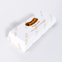 Vente en gros de boîtes à emporter de qualité alimentaire, plateau en carton OEM pour sandwich gaufré personnalisé, boîtes à hot-dog, boîte d'emballage alimentaire