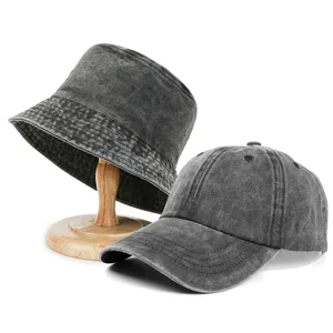 Wholesale custom logo Hat Sets Baseball cap sports cap bucket hat set