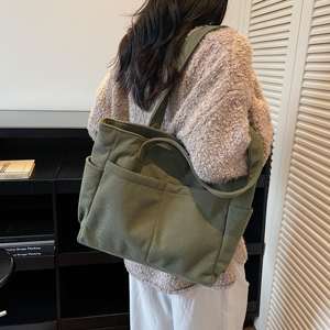 Sac à main pour femme en velours côtelé, couleur unie, grande capacité, tendance et très vendu, sac à bandoulière pour femme - Product Image 5