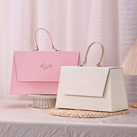 Boîte Cadeau Rigide Portable pour Mariage, Demoiselle d'honneur, Anniversaire, avec Couvercle Rabattable, pour Parfum, Soins de la Peau, Emballage Réutilisable et Écologique