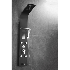 Đa chức năng Matte Đen mưa vòi hoa sen đầu bảng điều chỉnh hệ thống tháp thiết lập, cầm tay phun vòi hoa sen đứng với vòi phun massage - Product Image 2