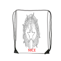 Sac à cordon de serrage compact avec motif Saipan Splash, design personnalisé, pour le jogging, le camping, les pique-niques et comme option de cadeau d'anniversaire