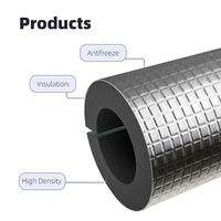 Funas Tube d'isolation en mousse en aluminium auto-adhésif de 30mm d'épaisseur certifié ISO pour une protection efficace des canalisations thermiques et froides