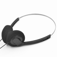 Casque filaire stéréo 3,5 mm le moins cher, écouteurs et casques musicaux en gros, écouteurs filaires pour avion, casque d'avion