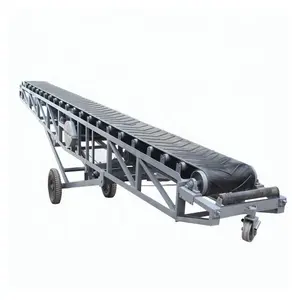 Mobile belt conveyor system for the red brick loading