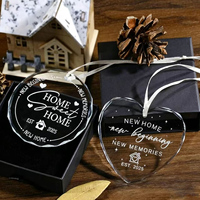 Offre Spéciale – Ornement suspendu en forme de cœur en quartz givré, fait main, moderne et minimaliste, pour sapin de Noël, cadeau Fête des Mères, pour amie ou enfant