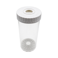 Kartrid Filtrasi Air Isi Ulang Universal, Wadah Filter Transparan Kosong dengan Media Filter yang Dapat Diganti untuk Penggunaan DIY