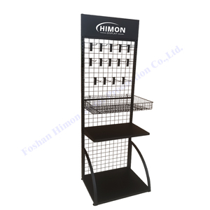 Cửa Hàng Bán Lẻ Cửa Hàng Tùy Chỉnh Dây Lưới Lưới Kim Loại Móc Treo Sản Phẩm Hiển Thị Sàn Đứng Giá - Product Image 4