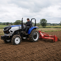Tracteur agricole compact et durable pour le marché européen, 50HP, 70HP, 90HP, 4x4, mini-tracteur avec fonction de labour