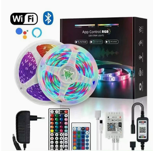 Bande LED RGB 5050 IP65 Étanche 12V 60 LED/m Rouleau de 5m Contrôle par Application Synchronisation Musicale pour Décoration de Jardin et Fêtes - Product Image 4