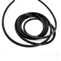 Bande lumineuse LED flexible en silicone noir, néon, programmable, adressable, RGB, étanche IP67, DC24V, 360 degrés, ronde