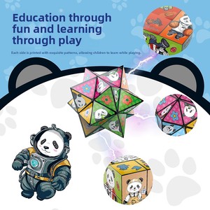 Cubo Mágico Panda <span class=keywords><strong>3D</strong></span> Estéreo Mini de Plástico para Aliviar el Estrés y Entrenar el Cerebro, Juguete para Niños de 0 a 24 Meses, Venta al Por Mayor Transfronteriza - Product Image 4