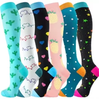 Chaussettes de compression montantes en nylon personnalisées pour infirmières, sport, voyage, course à pied – Prêtes à l'emploi en gros, OEM, expédition rapide