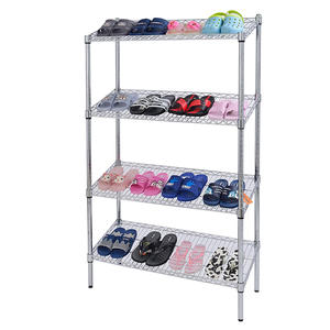 Estantería de alambre comercial para Hotel, estantería de alambre de Metal, estantes de almacenamiento, estantería de alambre inclinada cromada de 4 niveles - Product Image 3