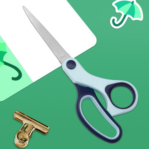Stainless Steel Scissors Straight Head Light And Dark Blue Home Office Student Use Bulk Specification - Product Image 4