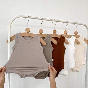 Conjunto de <span class=keywords><strong>Chaleco</strong></span> y Mono para Bebé, Primavera 2025, Pana de Algodón, Estilo Coreano, Color Sólido, para Recién Nacidos - Product Image 2