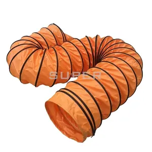 Espaços confinados ventilador de ar pvc, flexível, ventilação espiral, mangueira dupla