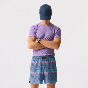 Shorts de randonnée et de trail pour hommes, légers, à séchage rapide, imprimés, rouge rouille, <span class=keywords><strong>bleu</strong></span> <span class=keywords><strong>atoll</strong></span> - Product Image 6