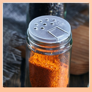 Tarro Redondo de Cristal para Condimentos de 3oz con Tapa de Madera de Acacia, Juego de 4 Tarros para Especias con Base para Almacenamiento en Cocina - Product Image 6