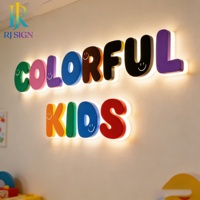 Panneau d'enseigne commerciale personnalisé, logo rétroéclairé LED 3D, finition peinte, montage mural intérieur/extérieur pour entreprises, acrylique, acier inoxydable