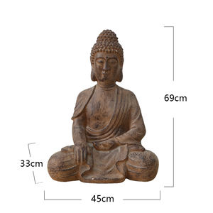 शीसे रेसिन बुद्धा रेसिन बुद्धा बैठा मूर्ति - Product Image 2