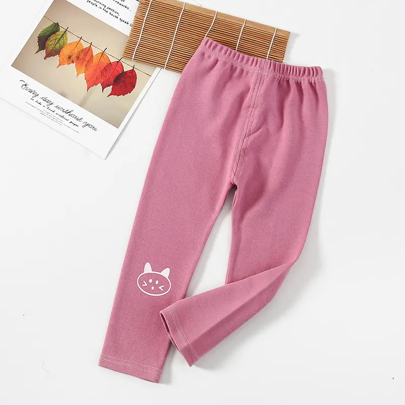 The Children's Wear Toddler Baby Girl Pants Knitted Elastic Kids Leggings Cotton Spring Pants for Girls Kids