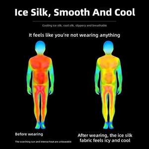 Датский кроненштейн (датский кронштейн) Быстросохнущий легкий спортивный костюм 2-в-1 для мужчин: летние шорты и футболка из ледяного шелка для бега, новинка 2025 года для подростков - Product Image 3