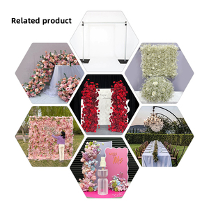 قوس ورد جوري صناعي حديث الطراز أحمر واقعي لديكور حفلات الزفاف والعودة إلى المدارس ورأس السنة الصينية بأسعار مخفضة - Product Image 5