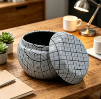 Boîtes rondes en métal pour bougies JH, design actuel, avec impression offset, pour cadeaux et artisanat