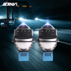 SANVI A11 Faro Delantero con Lente de Proyector Bi-LED de 24 V para Vehículos Comerciales, Camiones, Remolques, 5500 K, 6+1 Chips LED, Kit de Conversión de Alta Potencia - Product Image 1