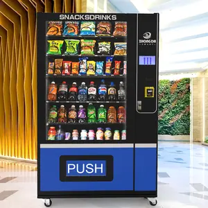 Combo distributeur automatique grande capacité combo chips de bonbons et snacks pour aliments et boissons distributeur automatique pour magasin pratique